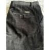 Pantalon noir en velours, grosse côte taille 44