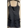 Robe noire avec noeuds sur le devant - PRETTY LITTLE THING - taille L