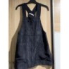Robe zippé en velours léger style salopette - noir - PULL & BEAR - taille XS