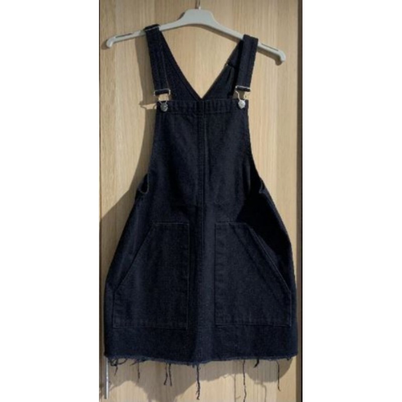 Robe en jean style salopette - noir - PULL & BEAR - taille S
