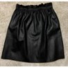 Mini jupe simili cuir avec poches latérale - noir - VINTAGE DRESSING - taille M