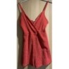 Combishort à fine bretelles - rouge - PULL & BEAR - taille S