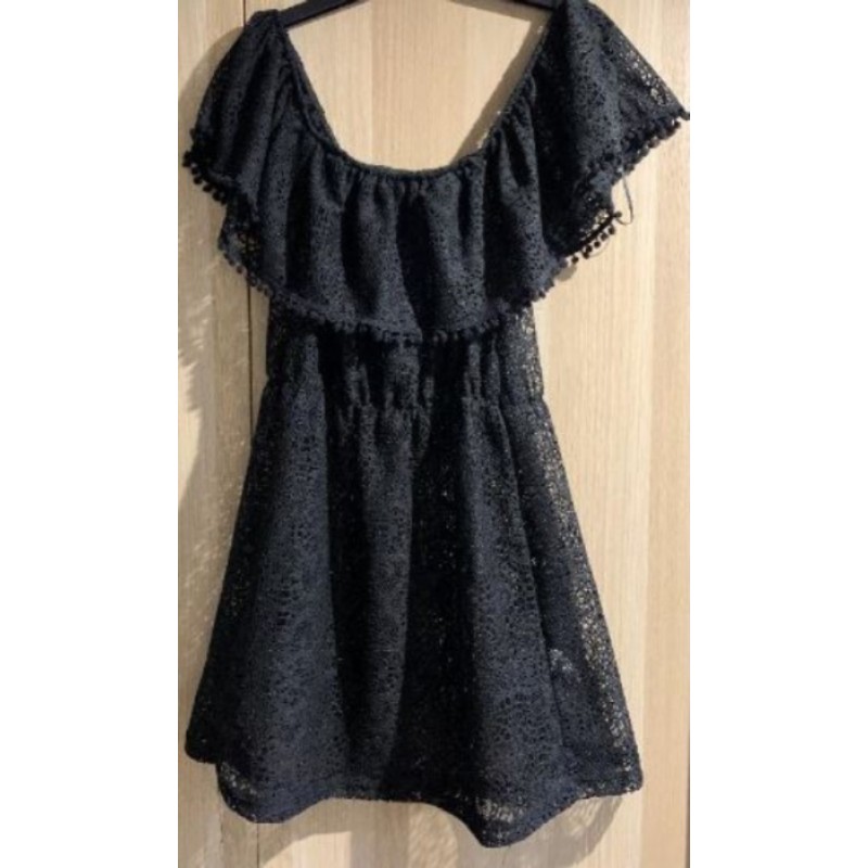 Robe de plage transparente style dentelle - noir - ATMOSPHERE - taille S