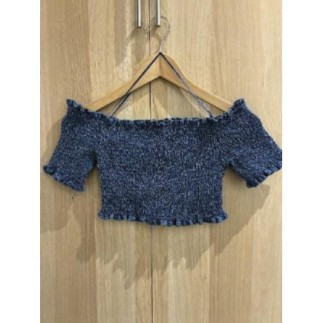 Crop Top - bleu jean - PULL...