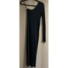 T Shirt long asymétrique - noir - BERSHKA - taille M