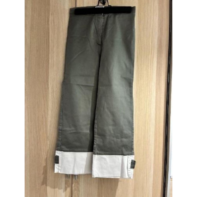 Pantacourt - vert kaki & beige - ETAM - taille 38