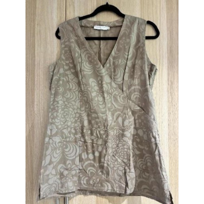Blouse sans manche col V - taupe - CACHE CACHE - taille 42