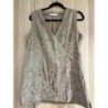 Blouse sans manche col V - taupe - CACHE CACHE - taille 42