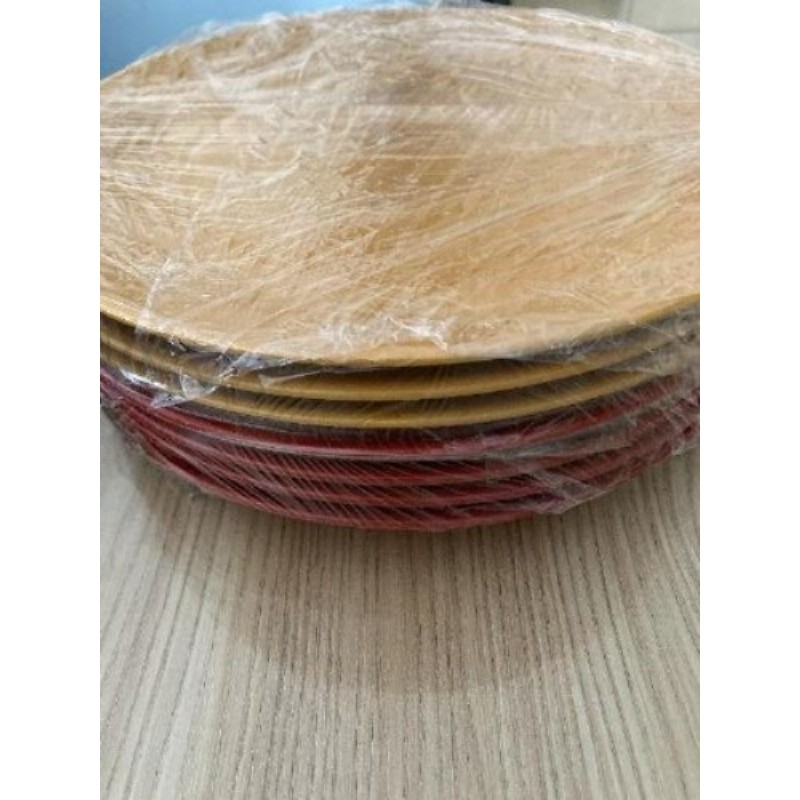 Rc.  7 assiettes jaunes / rouges 