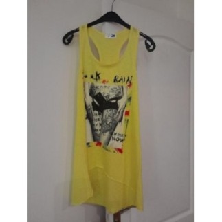 Tee-shirt jaune femme