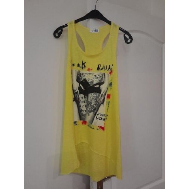 Tee-shirt jaune femme