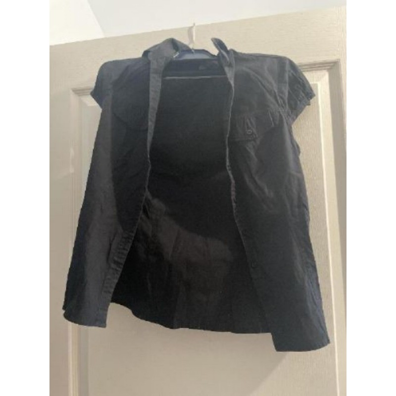Chemise noire, manche courte, PIMKIE, taille s