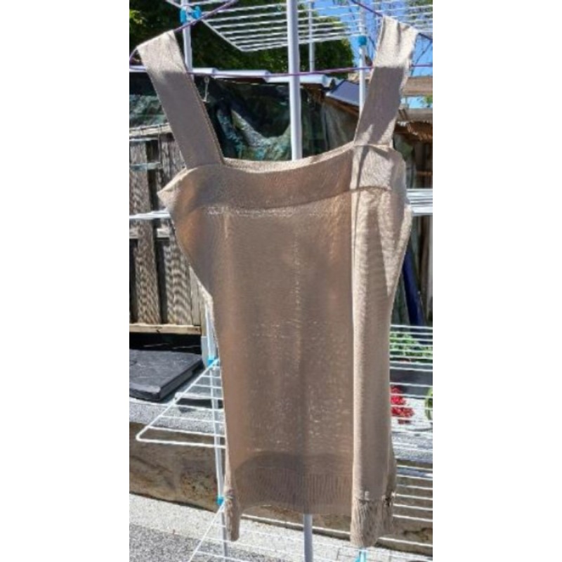 Débardeur beige clair 100% soie taille S