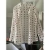 Chemise blanche, oiseaux, bleu et rouge taille 40 42