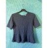 Top péplum bleu 