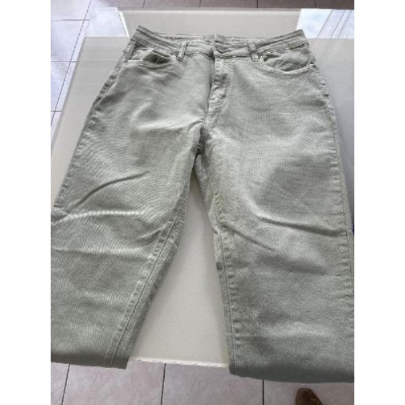 Jean mom taille 42 vert amande 