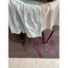 Lot de 2 shorts en stretch blanc et bleu  ciel taille élastique 