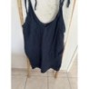 Combo short en gaze de coton bleu marine taille 40 