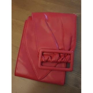 Ceinture large simili rouge TU
