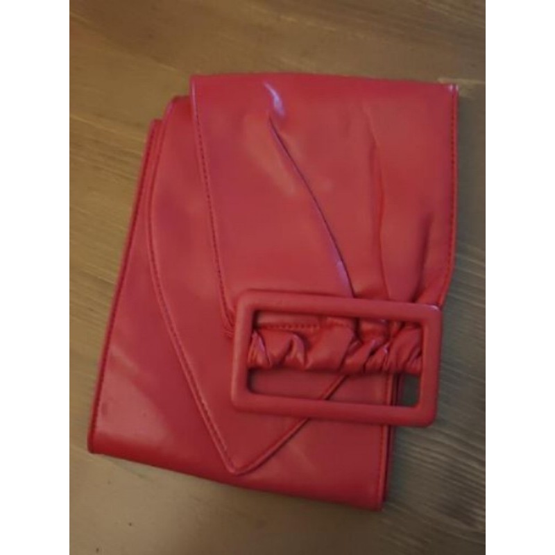 Ceinture large simili rouge TU