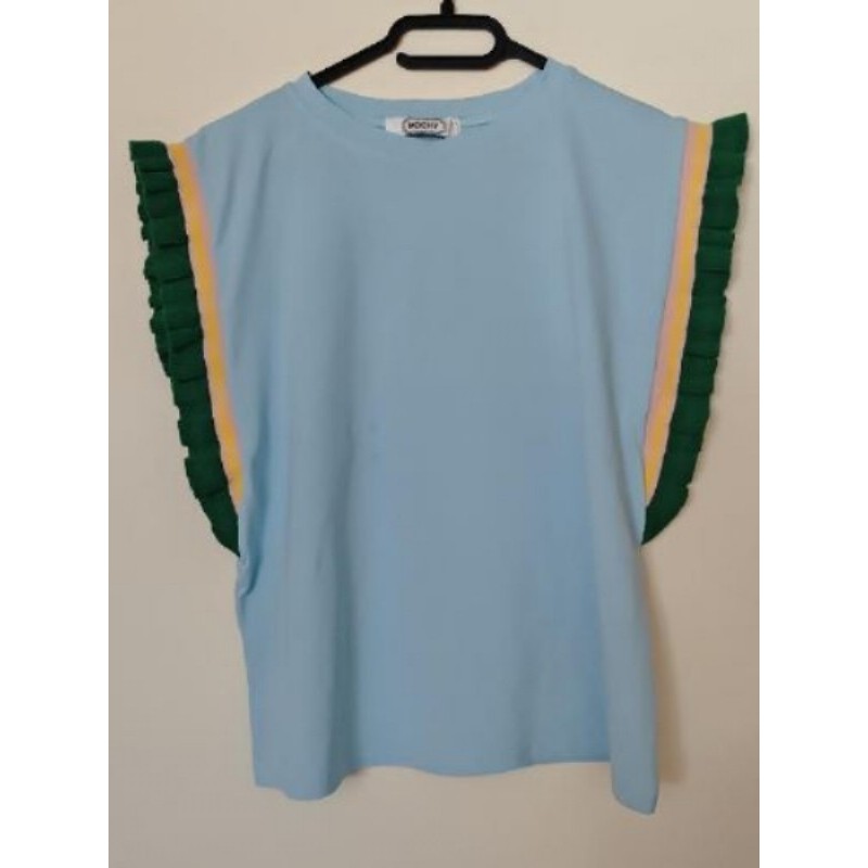 T-shirt bleu froufrous T.M/L