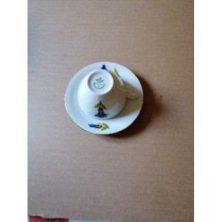 Lot six tasses avec cafetière 