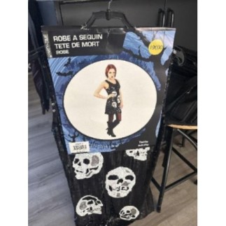 Robe sequin tête de mort -...