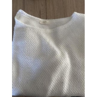Pull léger blanc strass -...