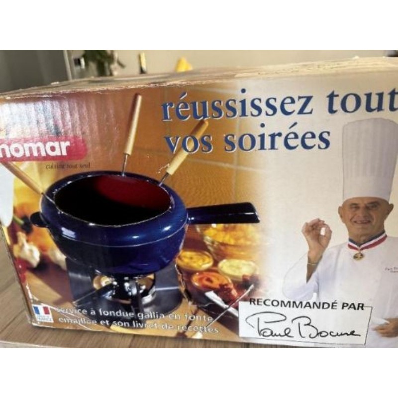Jm- service à fondue rouge  complet neuf 