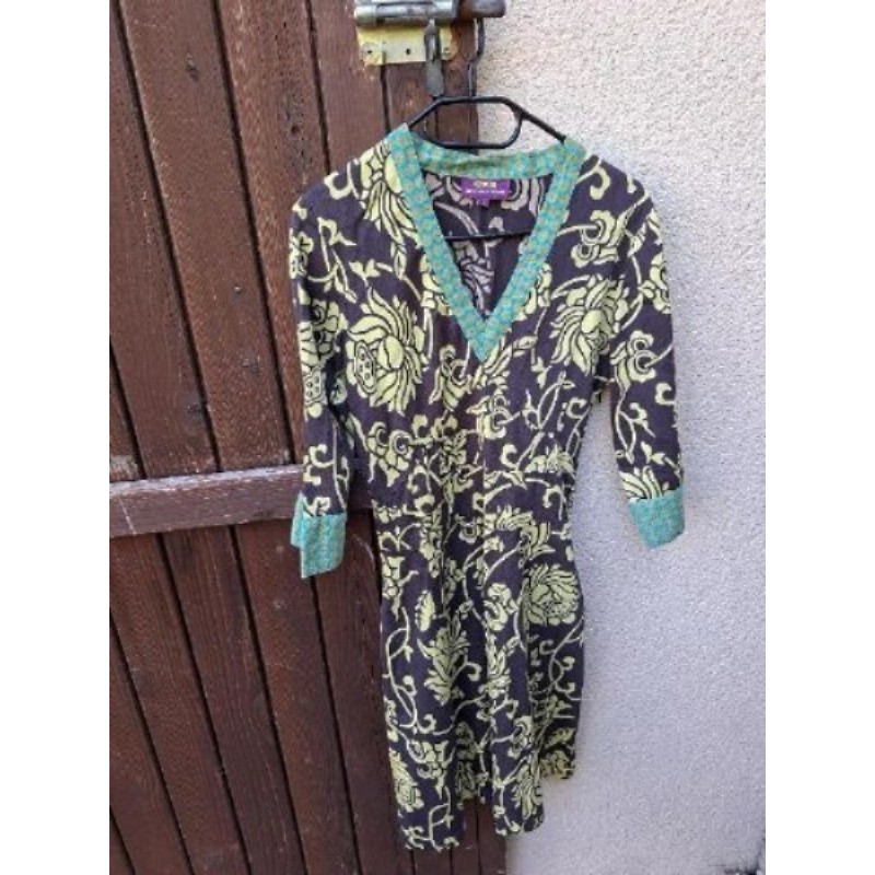 CR - Robe marron/vert - La fiancée du Mekong - Taille2