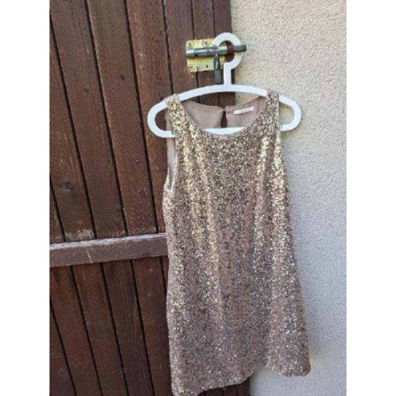 CR - Robe soirée rosée pailletée - Camaieu - T40