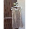 CR - Robe soirée rosée pailletée - Camaieu - T40