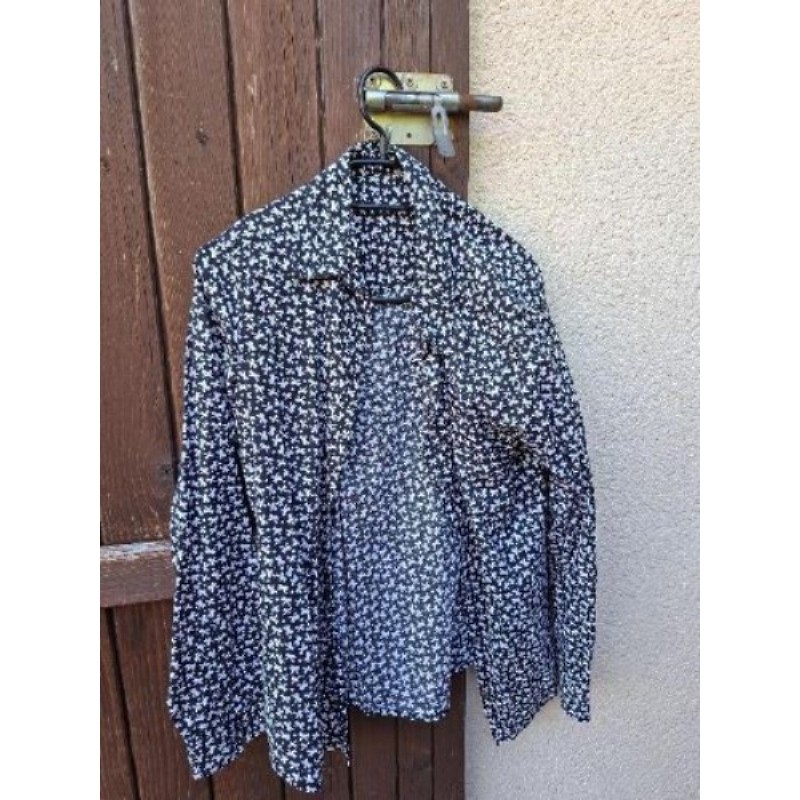 CR - Chemisier noir/motif blanc - United Color of Benetton - Taille M