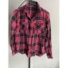 Chemise à carreaux femme noire et rouge. Gemo. Taille 40. N’hésite