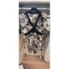 tunique blanc/noir à motifs T38/40