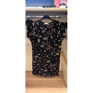 Robe noir à fleurs "miss...
