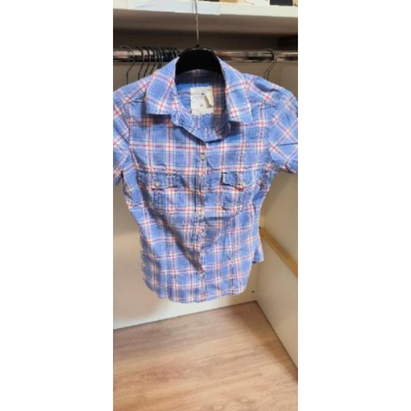 chemisier carreaux bleu/blc H&M 38