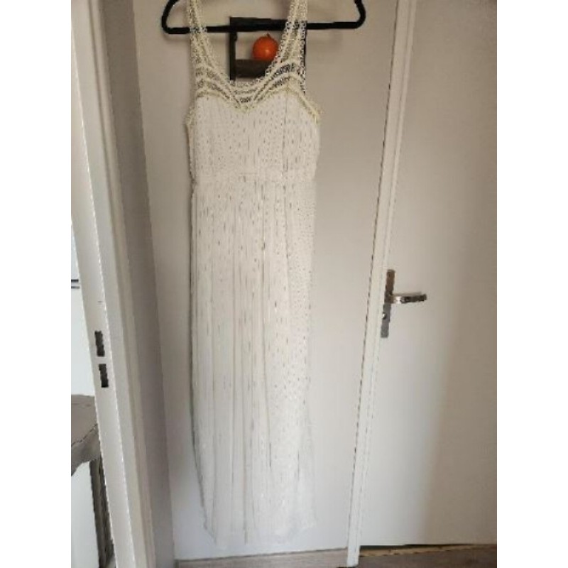 Robe longue Naf Naf couleur crème taille 42