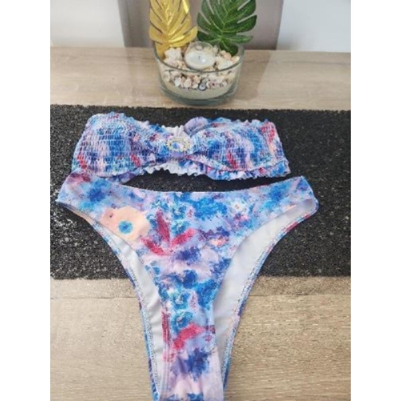 Maillot de bain échancré taille haute taille l