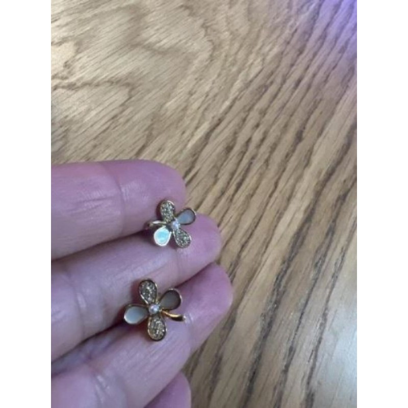 Boucles d’oreilles fleurs en acier inoxydable 