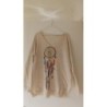 Pull manche longue beige Mandala Gold Silvère T U