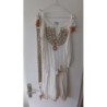 Combi short blanche brode + ceinture TM 