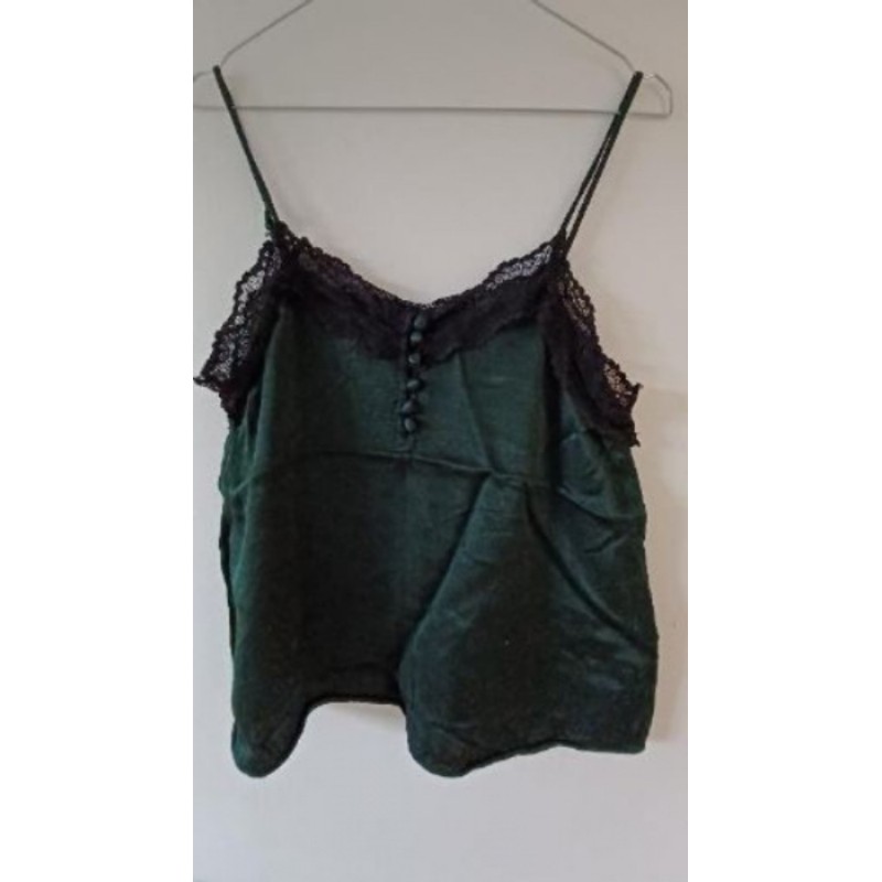 Top vert dentelle TS