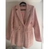 Blazer rose à carreaux 