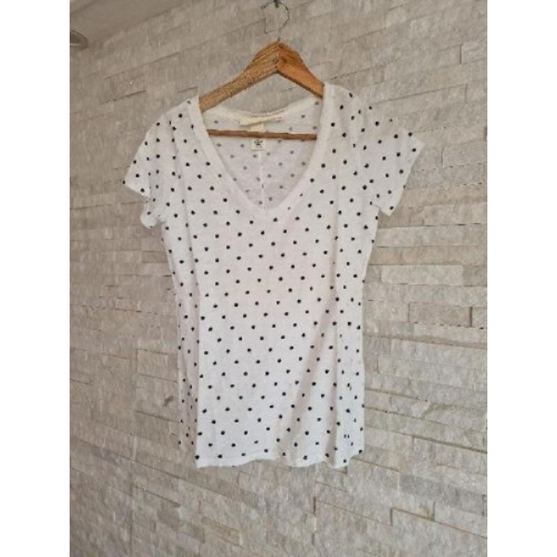 Tee shirt pois H&M blanc et noir taille S