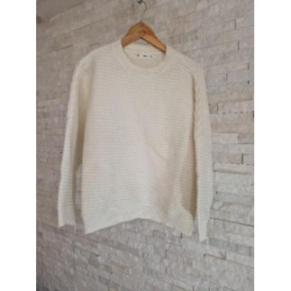 Pull mango blanc écru taille S