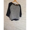 Pull noir et gris repetto taille S
