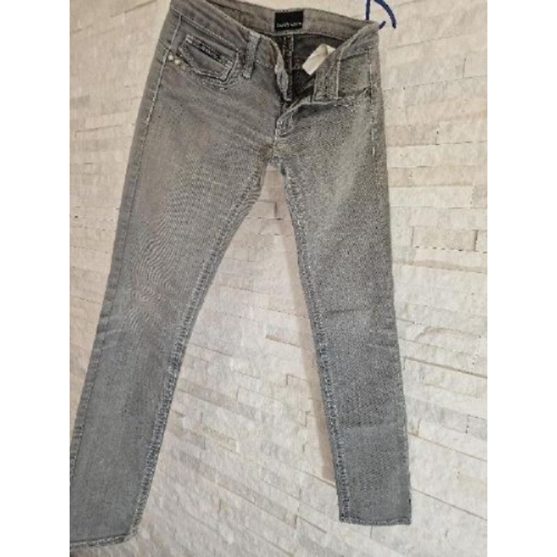 Jeans Calvin klein taille 36 gris pailleté 