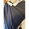 Pull noir avec colle chemise taille XL