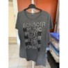 TEE SHIRT GRIS BONSOIR MUSIC  TEX XL